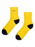Ribbed Mid Calf Socks Yellow Cyclist