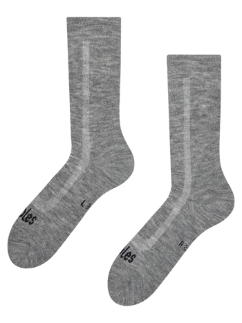 Grey Merino wool terry socks