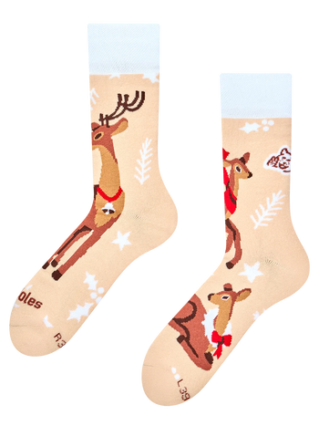 Warm Socks Christmas Deer & Doe