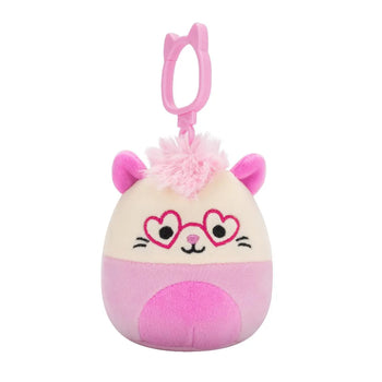 Squishmallows Clip-On Chambless the Pink Opossum, 9 cm