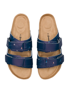 Men's Cork Slides Sailboats on the Sea