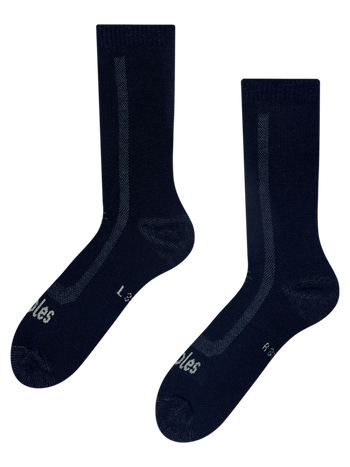 Dark Blue Merino wool terry socks