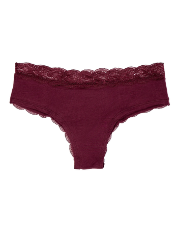Burgundy Women´s Lace Briefs