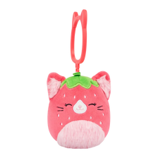 Squishmallows Clip-On Olma the Strawberry Cat, 9 cm