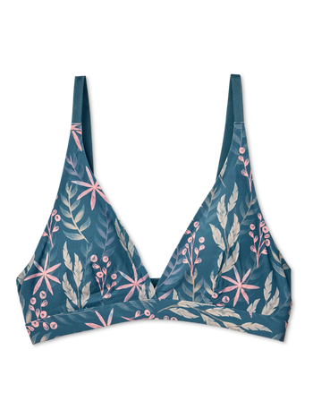 Women's Traceless Triangle Bralette Meadow Grass