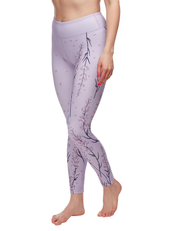 Gym Leggings Lavender Flowers