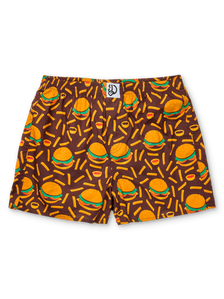 Men's Boxer Shorts Burger & French Fries
