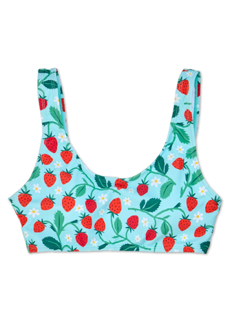 Sporty Bikini Top Little Strawberries