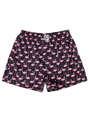 Men's Boxer Shorts Flamingos & Hearts