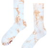 Beige Tie-dyed Regular Ribbed Socks