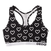 Women's Bralette Black & White Hearts