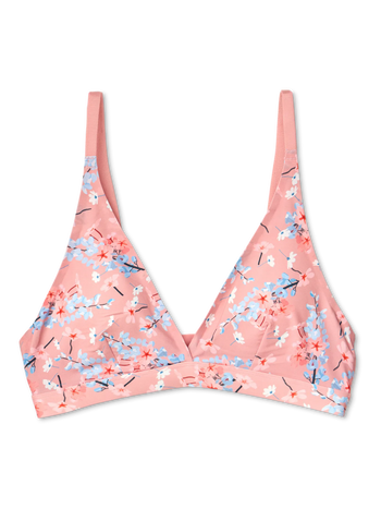 Women's Traceless Triangle Bralette Flowerbed