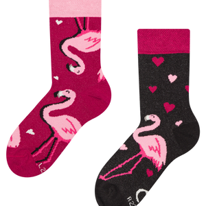 Kids' Socks Flamingos & Hearts