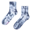 Grey Blue Tie-dyed Crew Socks