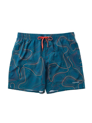 Men's Swim Shorts Topographic Lines