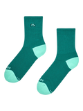 Ribbed Mid Calf Socks Green Cyclist