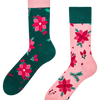 Regular Socks Pink Christmas Roses