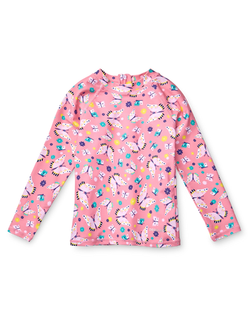 Kids’ UV Protective Swim Shirt Sweet Butterflies