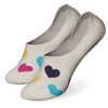 No Show Socks Colorful Hearts