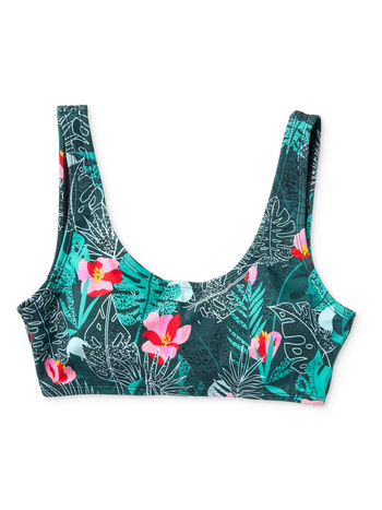 Sporty Bikini Top Rainforest