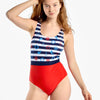 Women's One-Piece Swimsuit Sailor Stripes
