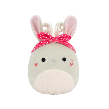 Squishmallows Coralie the Cream Jackalope with Fuzzy Belly, 20 cm