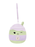Squishmallows Clip-On Latchmi the Lavender Matcha Latte, 9 cm