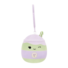 Squishmallows Clip-On Latchmi the Lavender Matcha Latte, 9 cm