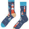 Bamboo Regular Socks Lighthouse & Sailboats