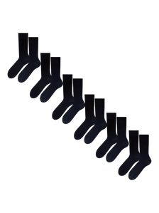 6-Pack Bundle Combed Cotton Black Socks