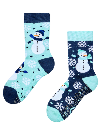 Kids' Non-slip Warm Socks Joyful Snowman