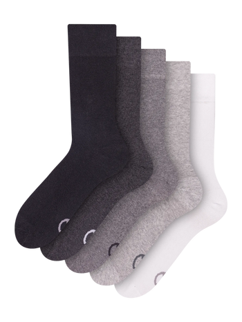 Regular Socks 5-Pack Black & White Classic