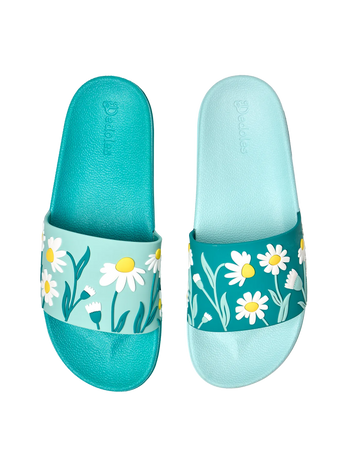 Slides Turquoise Chamomile