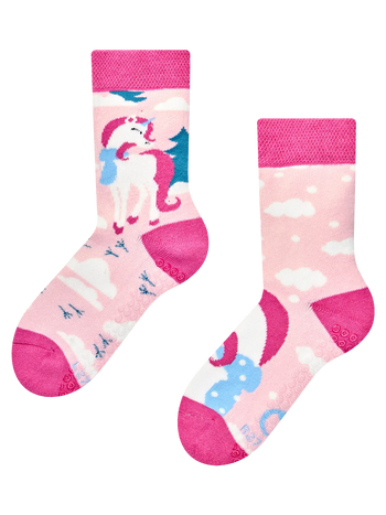 Kids' Non-slip Warm Socks Unicorn with a Scarf