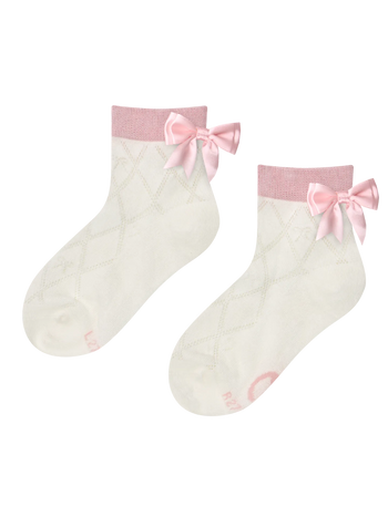 Girls' Cutecore Socks Pink Bow