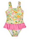 Girls' Swimsuit Flower Garden