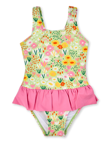 Girls' Swimsuit Flower Garden