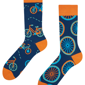 Regular Socks Orange Bicycle