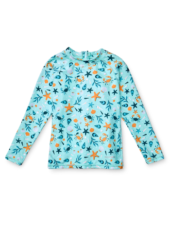 Kids’ UV Protective Swim Shirt Seashells