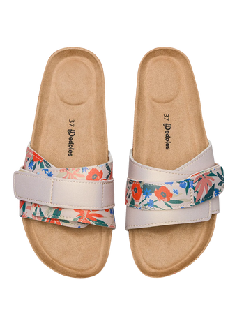 Women's Cork Slides Poppy Garden