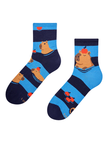 Crew Socks Swimming Capybara