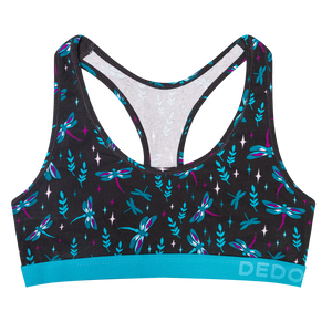 Women's Bralette Dragonflies at Night