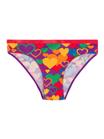 Women's Briefs Multicolor Love