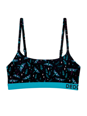 Women's Modal Bralette Dragonflies at Night