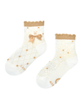 Girls' Cutecore Socks Teddy with a Bow