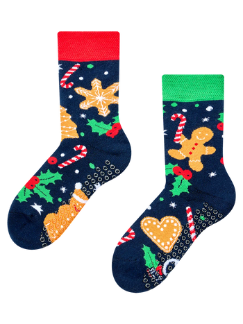Kids' Non-slip Warm Socks Gingerbread & Sweets
