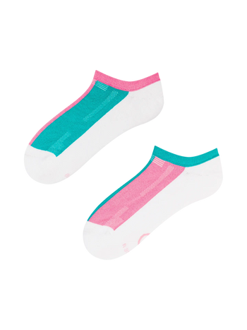 Pink & Turquoise Active Sneaker Socks