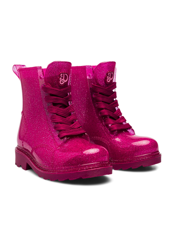 Pink Glitter Kids' Rain Boots