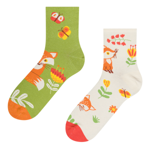 Crew Socks Fox & Butterflies