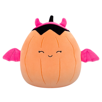 Squishmallows Margie - Pastel Orange Pumpkin in Pink Devil Costume, 20 cm